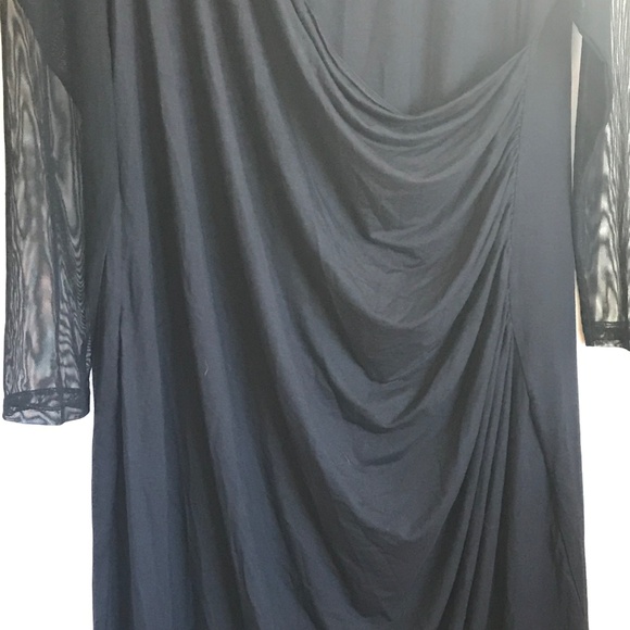 REBEL WILSON X ANGELS Surplice Wrap Mesh Sleeve Midi Dress Women’s Plus Size 3X - Picture 6 of 16